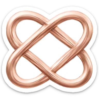 Infinity symbol rose gold sticker