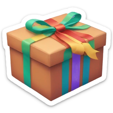 A Multiple Color Giftbox. sticker