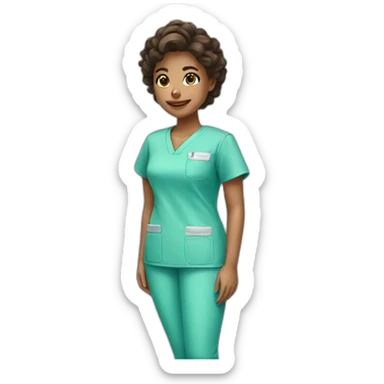 cute scrub top sticker