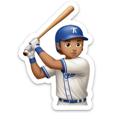 person hitting a home run sticker