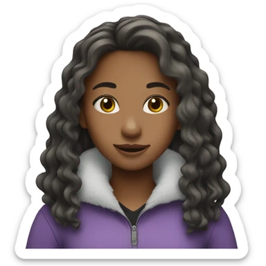 a girl who is ice skate sticker