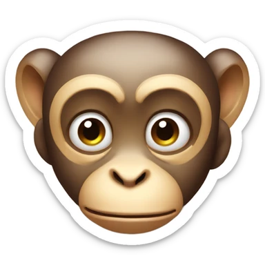 Cute monkey making a sad face sticker
