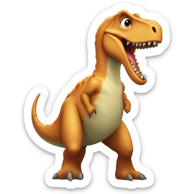 Dinosaurio montando un delfín  sticker