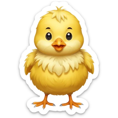Pulcino saltellante formato ridotto sticker