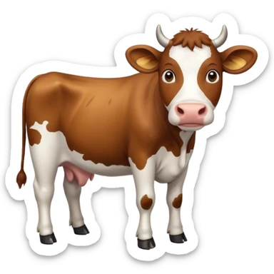 High resolution of A cow sticker