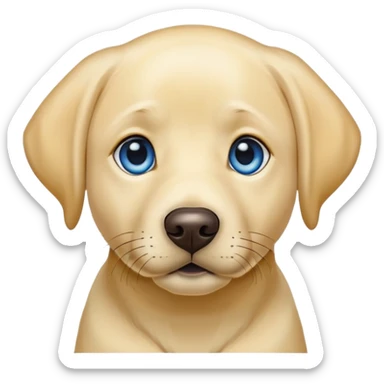 Yellow lab blue sticker