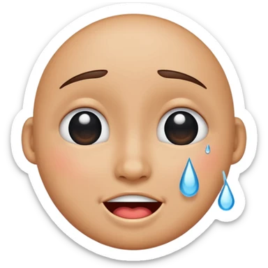 crashing out -  an emoji for the emoji keyboard  sticker