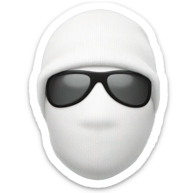 white ski mask sticker