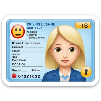 driving license sticker