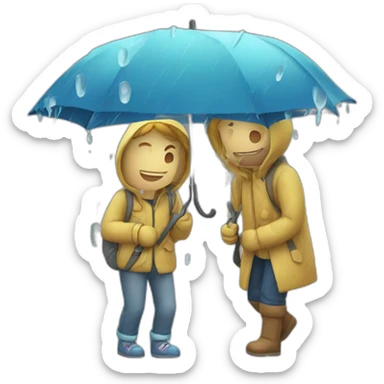 Spaziergang im Regen sticker