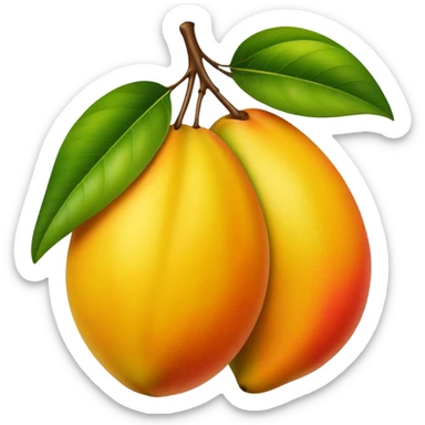 ripe mango fruit sticker
