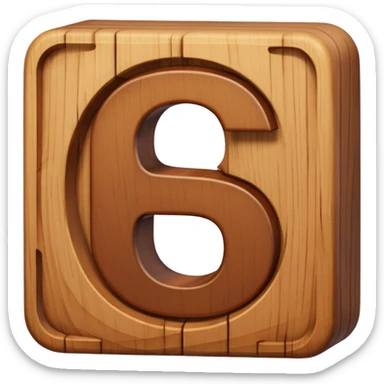 the letter G in a block sticker