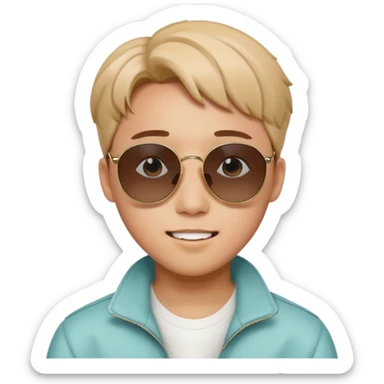 J-hope with sunglasses and a playful expression sticker