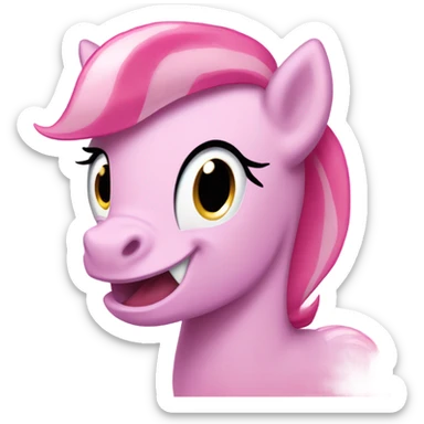pinky pie from my little pony with sharp tee sticker