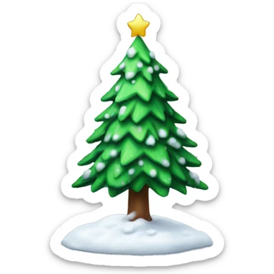 Christmas tree with snow sticker