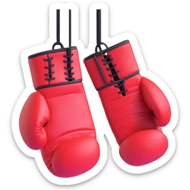 A pair of boxing gloves padded and rounded sticker