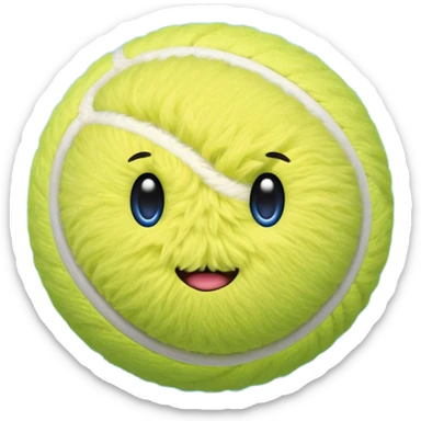 full blue tennis ball sticker
