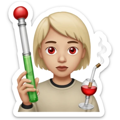 Marihuana,porros,blonds,bongs,ojos rojos sticker