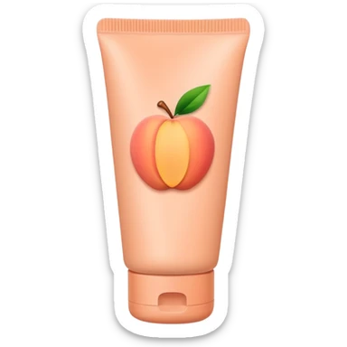 solid light peach plain skincare tube sticker