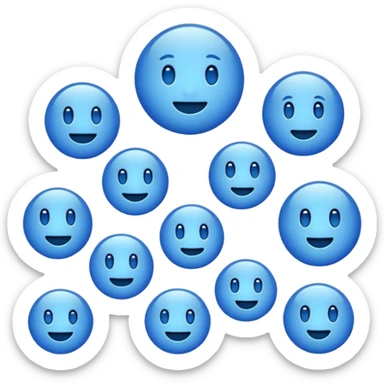 Emojis azuis sticker