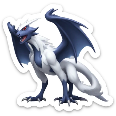 Edgy Cool Nargacuga-Absol-Pokémon Full Body sticker