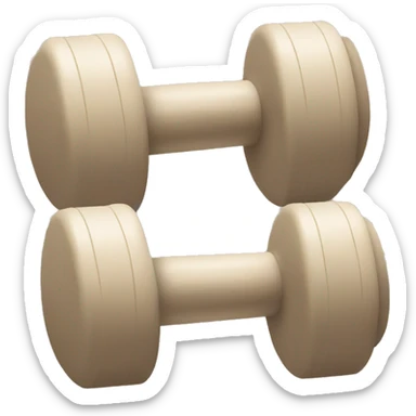 beige dumbbells sticker