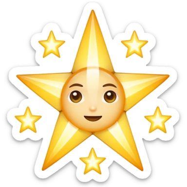 star spark white sticker