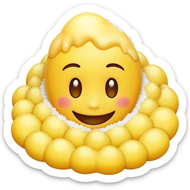 smiling emoji with a pile of salt  sticker