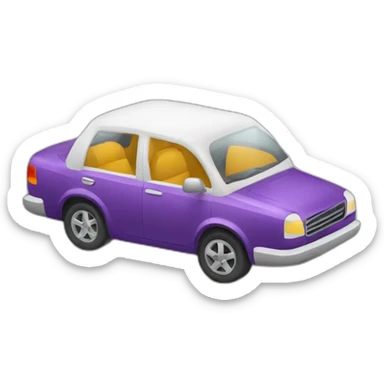 voiture qui roule sur un avion sticker