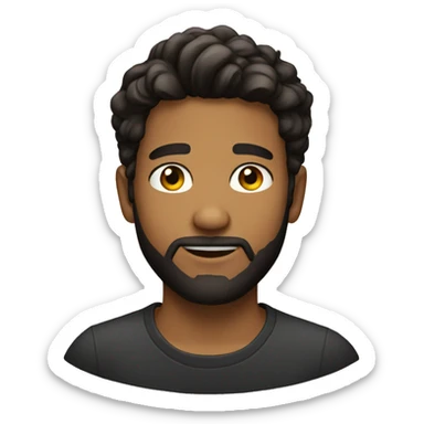 22 year old handsome bearded guy sticker