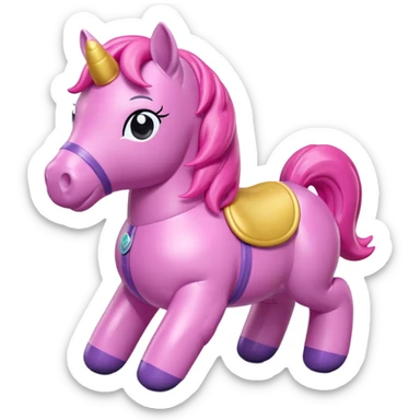 my little pony inflatable vinyl chubby horse toy figurine  sticker