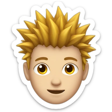 teenage boy with spiky hair and average built sticker