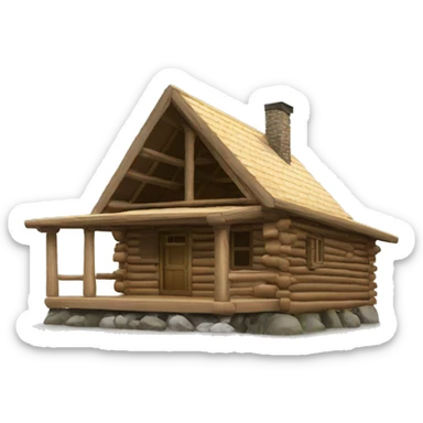 A frame log cabin sticker
