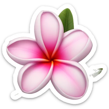 pink plumeria sticker