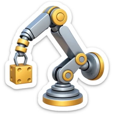emoji about robot arm with block sticker