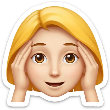 person shading their eyes and looking ahead with a cheerful, excited expression, symbolizing a bright future sticker