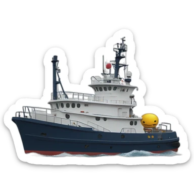 ghibli style offshore tug sticker