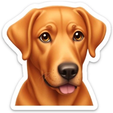 Orange dog that looks like a lab sticker