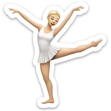 contemporary dance, white woman sticker