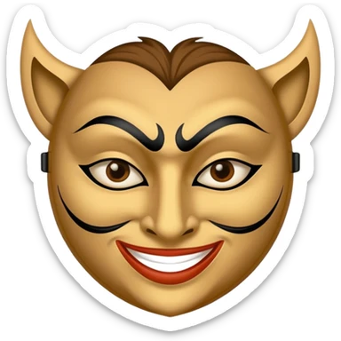 robber, mask-wearing figure with sneaky eyes and a mischievous grin sticker