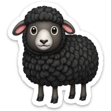 Black sheep emoji  sticker