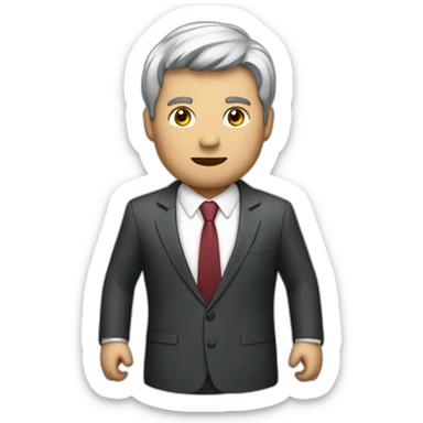 suit man raning fast sticker