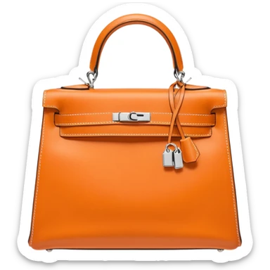hermes kelly pastel orange color bag sticker