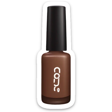 brown bottle of nail polish sticker