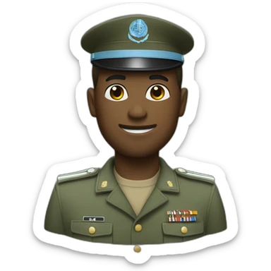 Un Soldat qui fait un salut militaire  sticker