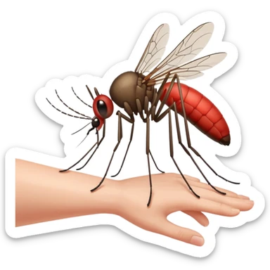 Mosquito biting arm  sticker