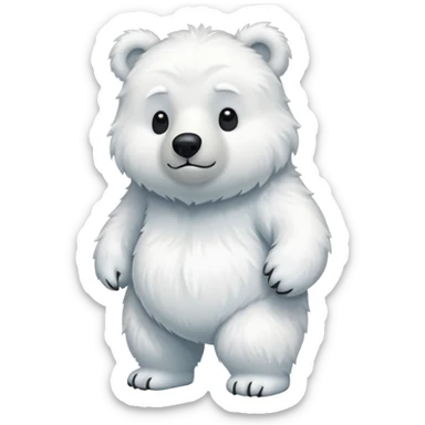 White Bear standing  sticker