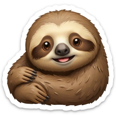 A relaxed sloth after the shower sticker