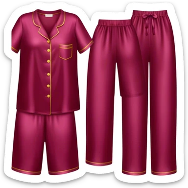 Silk burgundy pajamas  sticker