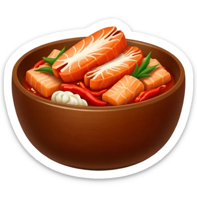 kimmchi dish brown bowl sticker